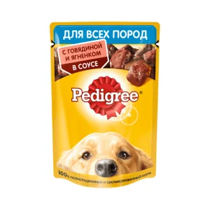 پوچ سگ بالغ پديگري گوشت گاو و بره در سس Pedigree وزن 100 گرم