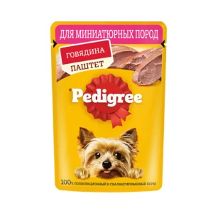پوچ سگ بالغ نژاد کوچک پديگري موس گوشت گاو Pedigree وزن 100 گرم