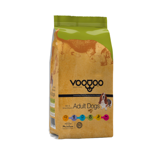 6262655400114 غذای خشک سگ بالغ نژاد کوچک وودو Voodoo