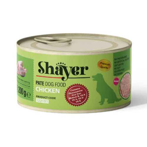 6269811300318 کنسرو سگ بالغ شایر پته مرغ Shayer وزن 200 گرم