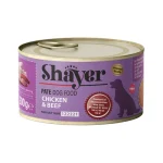 کنسرو سگ بالغ شایر پته مرغ و گوشت Shayer وزن 200 گرم