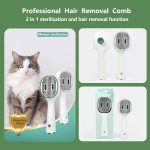 برس سگ و گربه UV دار تشخیص کک و کنه Pet Comb